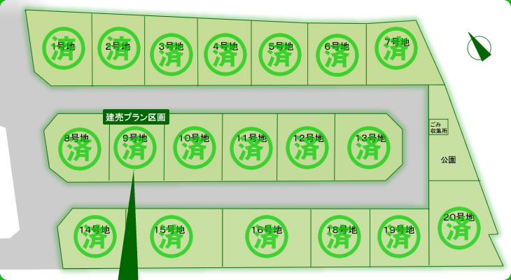 松阪市大津分譲地区画図